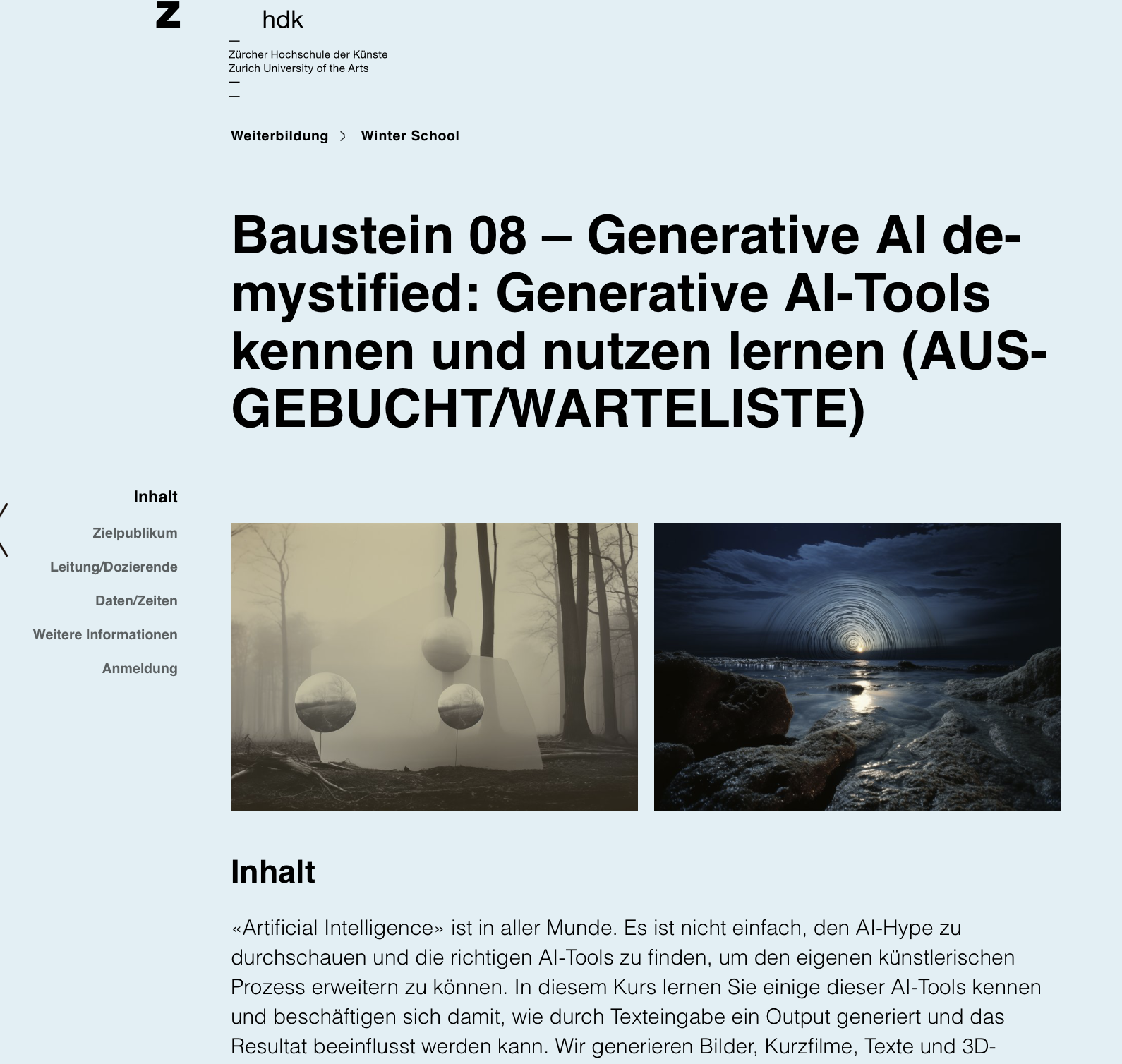 Generative AI demystified - Winter school 2025 ZHdK